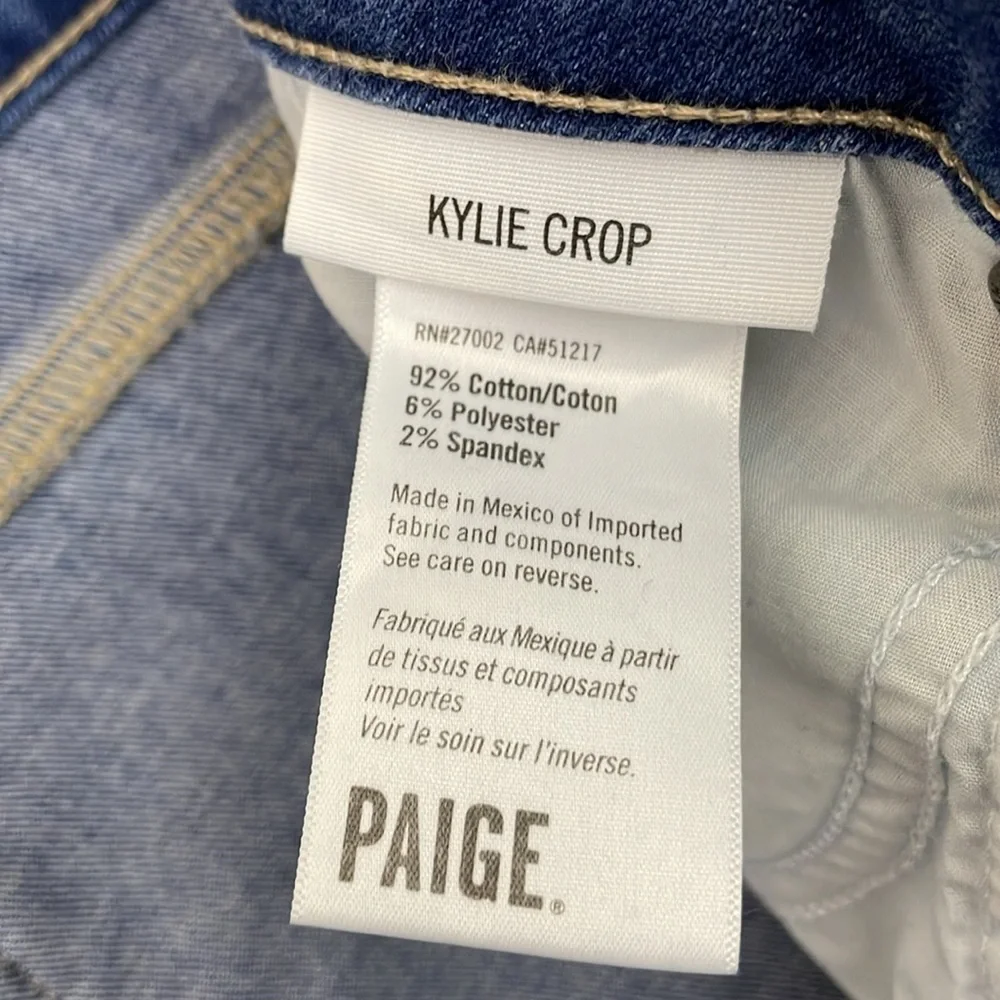 PAIGE jeans Kylie Crop raw hem ankle jeans 30